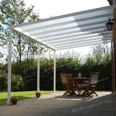 aluminium frame car port with solid polycarbonate panels